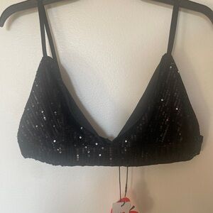 Cider Black Sequin Bralette